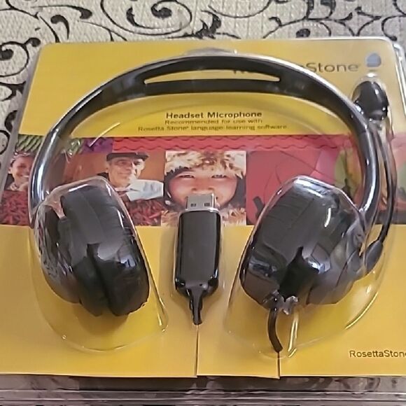 Rosetta Stone Black Headset with Microphone - Picture 1 of 4